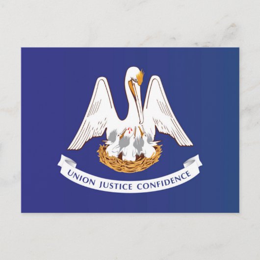 Staatsflagge Louisiana, USA Postkarte (Vorderseite)