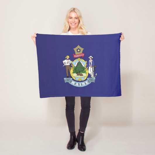 Staatsflagge Maine, USA Fleecedecke (Beispiel)