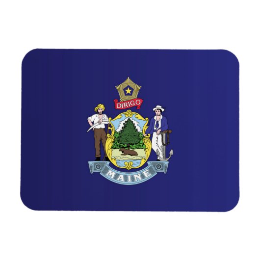 Staatsflagge Maine, USA Magnet (Horizontal)