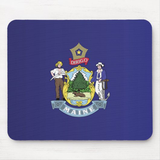 Staatsflagge Maine, USA Mousepad (Vorne)
