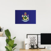 Staatsflagge Maine, USA Poster (Heimbüro)