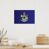 Staatsflagge Maine, USA Poster (Küche)