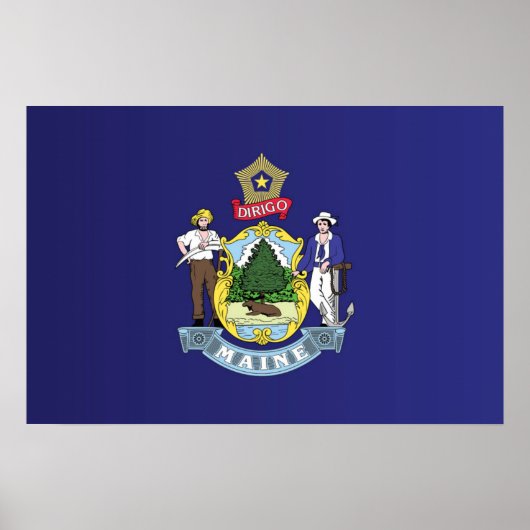 Staatsflagge Maine, USA Poster (Vorne)