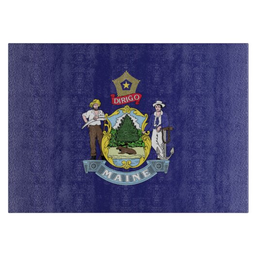 Staatsflagge Maine, USA Schneidebrett (Vorderseite)