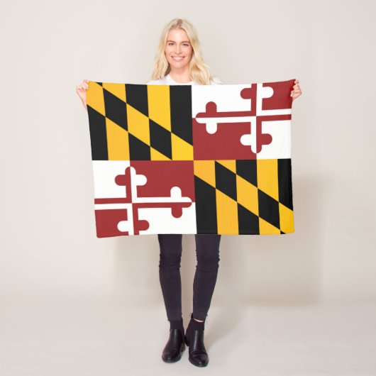 Staatsflagge Maryland, USA Fleecedecke (Beispiel)