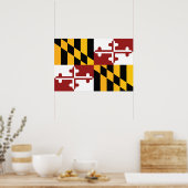 Staatsflagge Maryland, USA Poster (Küche)
