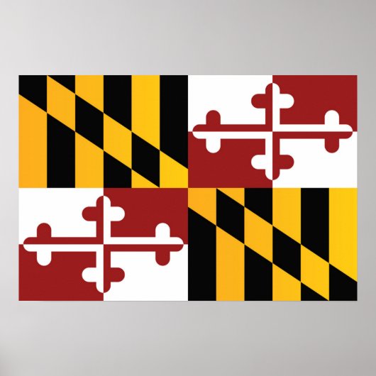 Staatsflagge Maryland, USA Poster (Vorne)
