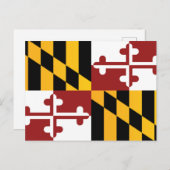 Staatsflagge Maryland, USA Postkarte (Vorne/Hinten)