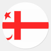 Staatsflagge Mikmaq Runder Aufkleber (Vorderseite)