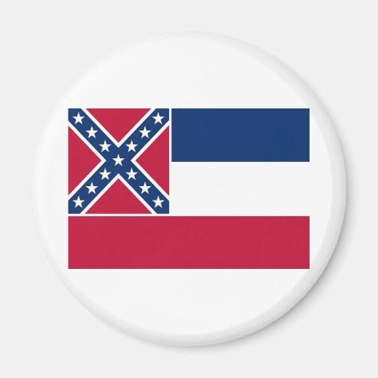 Staatsflagge Mississippi Magnet (Vorne)