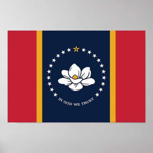 Staatsflagge Mississippi (neu im Jahr 2020) Poster (Vorne)