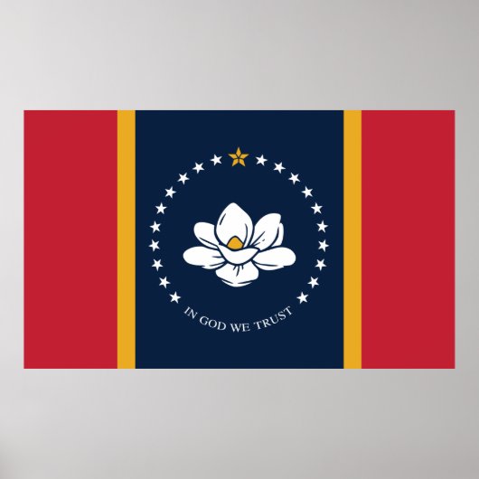 Staatsflagge Mississippi Poster (Vorne)