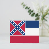 Staatsflagge Mississippi Postkarte (Stehend Vorderseite)