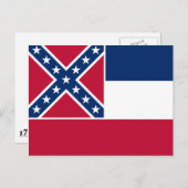 Staatsflagge Mississippi Postkarte (Vorne/Hinten)