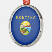 Staatsflagge Montana (MT, USA) Ornament Aus Metall (Links)