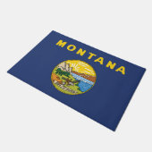 Staatsflagge Montana, USA Fußmatte (Schrägansicht)