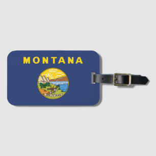 Staatsflagge Montana, USA Gepäckanhänger