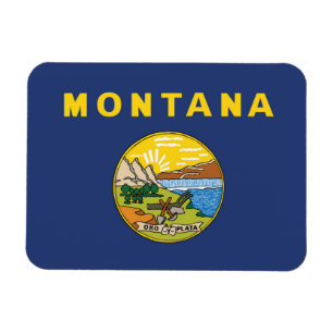 Staatsflagge Montana, USA Magnet