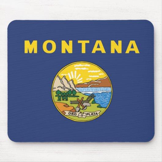 Staatsflagge Montana, USA Mousepad (Vorne)