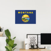 Staatsflagge Montana, USA Poster (Heimbüro)