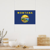 Staatsflagge Montana, USA Poster (Küche)