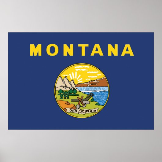 Staatsflagge Montana, USA Poster (Vorne)