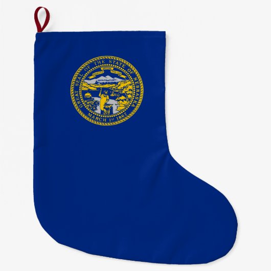 Staatsflagge Nebraska Großer Weihnachtsstrumpf (Vorderseite)
