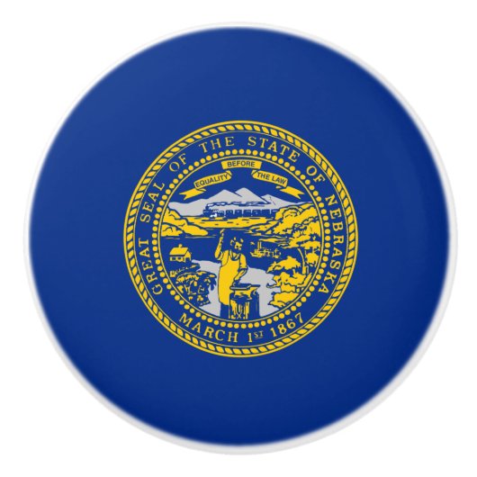 Staatsflagge Nebraska Keramikknauf (Vorderseite)