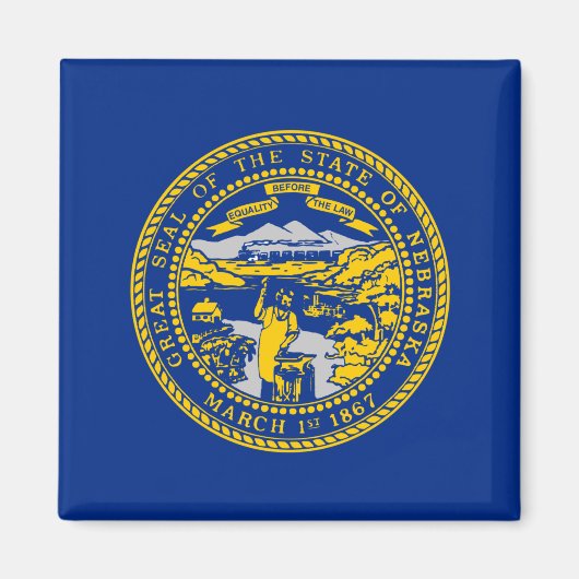 Staatsflagge Nebraska Magnet (Vorne)