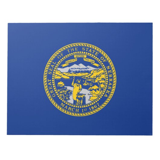 Staatsflagge Nebraska Notizblock (Vorderseite)