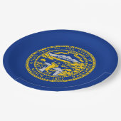 Staatsflagge Nebraska Pappteller (Schrägansicht)