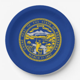 Staatsflagge Nebraska Pappteller