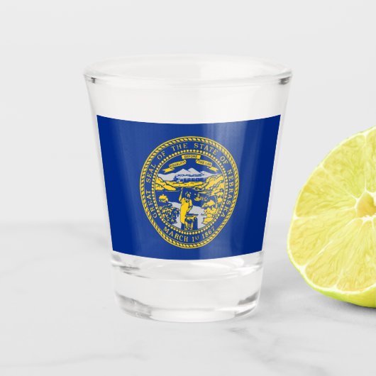 Staatsflagge Nebraska Schnapsglas (Vorderseite)