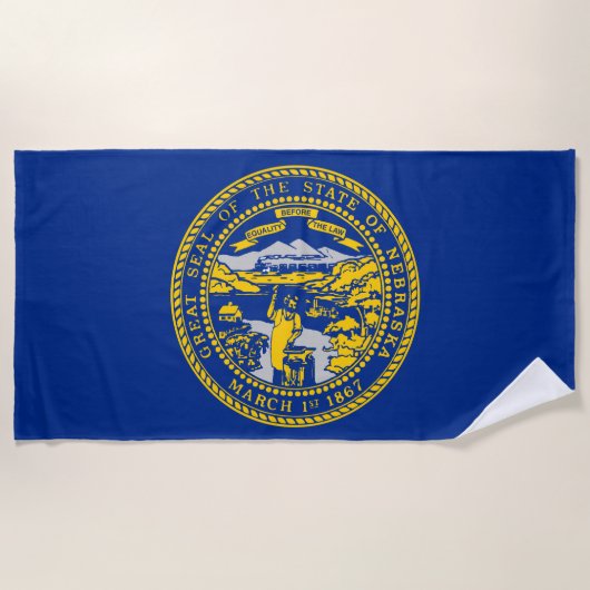 Staatsflagge Nebraska Strandtuch (Vorderseite)