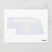 Staatsflagge Nebraska und Karte (Rückseite)