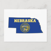 Staatsflagge Nebraska und Karte (Vorderseite)