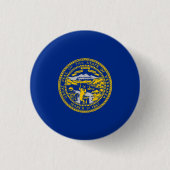 Staatsflagge Nebraska USA Button (Vorderseite)