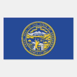 Staatsflagge Nebraska, Vereinigte Staaten Rechteckiger Aufkleber