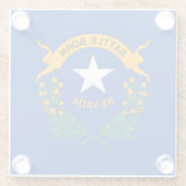 Staatsflagge Nevada Glasuntersetzer (Rückseite)