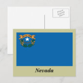 Staatsflagge Nevada Postkarte (Vorne/Hinten)