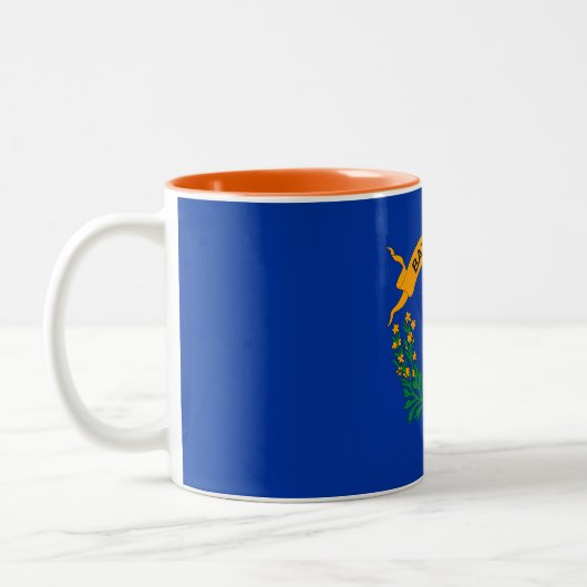 Staatsflagge Nevada Zweifarbige Tasse (Links)