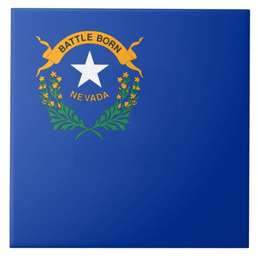 Staatsflagge Nevadas Fliese (Vorderseite)