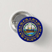 Staatsflagge New Hampshire Button (Vorne & Hinten)