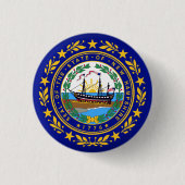 Staatsflagge New Hampshire Button (Vorderseite)