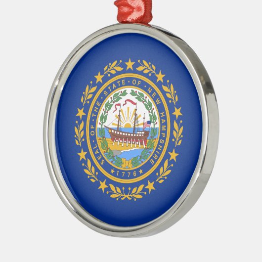 Staatsflagge New Hampshire Keramik Ornament (Links)