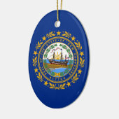 Staatsflagge New Hampshire Keramik Ornament (Links)