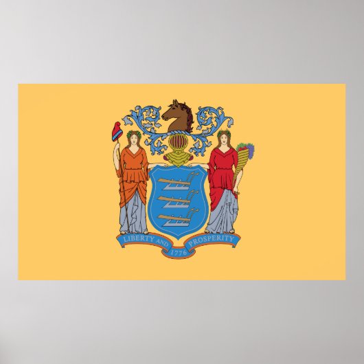 Staatsflagge New Jersey Poster (Vorne)