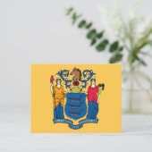 Staatsflagge New Jersey Postkarte (Stehend Vorderseite)