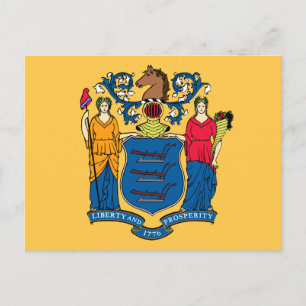 Staatsflagge New Jersey Postkarte