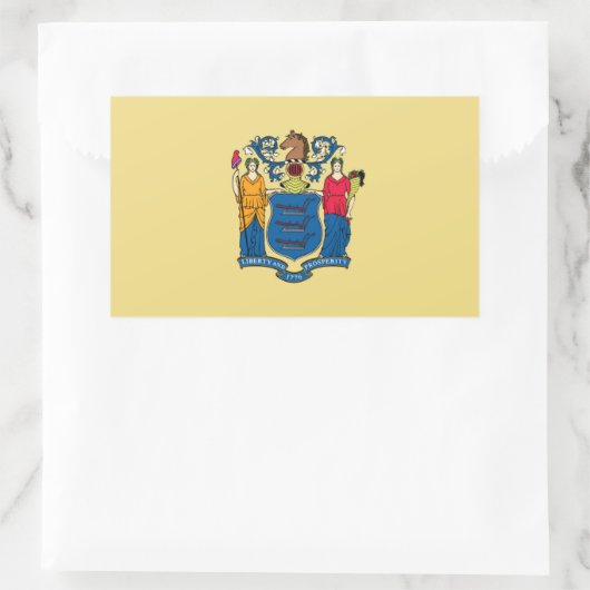 Staatsflagge New Jersey Rechteckiger Aufkleber (Tasche)